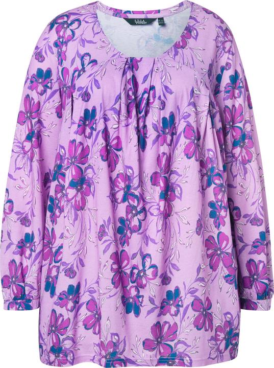 Immagine prodotto Ulla Popken Maglia dal taglio svasato con pieghe decorative, scollo rettangolare e maniche lunghe (42, 44)