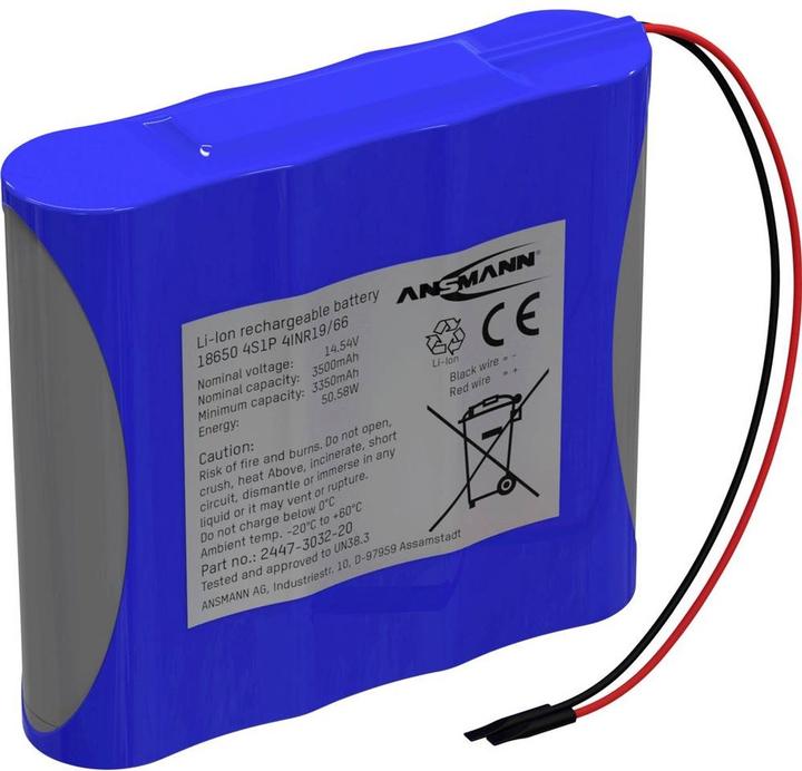 Produktbild Ansmann Li-Ion Battery Pack 4S1P - Inline (1 Stk., 18650, 3500 mAh)