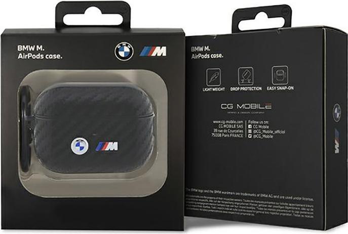 Produktbild BMW BMAP2WMPUCA2 AirPods Pro 2 gen cover czarny/black Carbon Double Metal Logo (Kopfhörer Tasche)