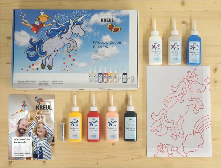 Produktbild Kreul Window Color (Pfirsich, Goldgelb, Dunkelrot, Rosa, Schwarz, 560 ml)