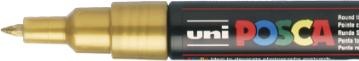 Actual product image Posca Marker PC-1M round tip (Gold, Black, 0.70 mm, 1 x)