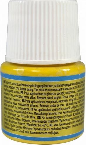 Actual product image Pebeo Setacolor Opaque (Shimmering yellow, 45 ml)