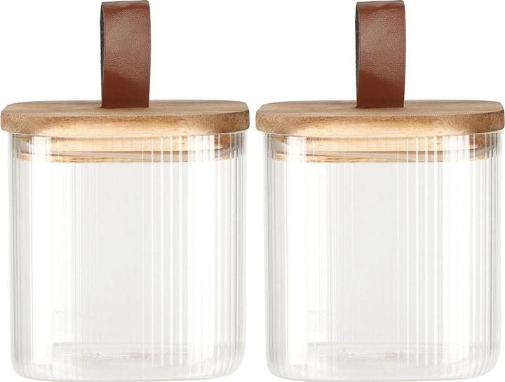 Actual product image Excellent Houseware 2er-Set Vorratsglas mit Akazienholzdeckel, 750 ml (0.75 l)