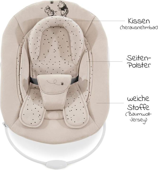 Produktbild Hauck Hochstühle Alpha Plus White Newborn Set Pooh Beige - 4-tlg. (Hochstuhl)
