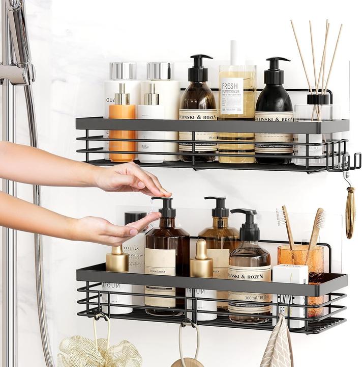 Produktbild 2er-Set Duschablage mit Haken