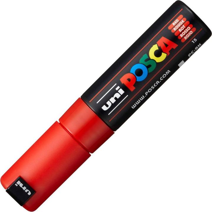 Actual product image Posca Marker PC-8K wedge tip (Red, 8 mm, 1 x)