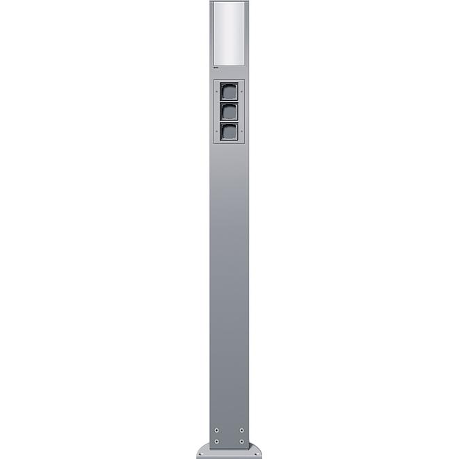 Gira 135326 1600mm Farbe alu EnergiesÃ¤ule Lichtelement 3xLeereinheit, Elektronikzubehör + Gehäuse, Silber