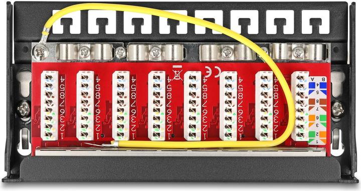Actual product image Delock Mini Desktop Patchpanel RJ45 jack 8 port Cat.6A shielded black - for