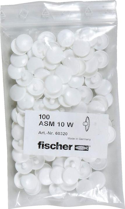 Fischer Abdeckkappen R 88682 10 Kunststoff weiss (100 Stk.)
