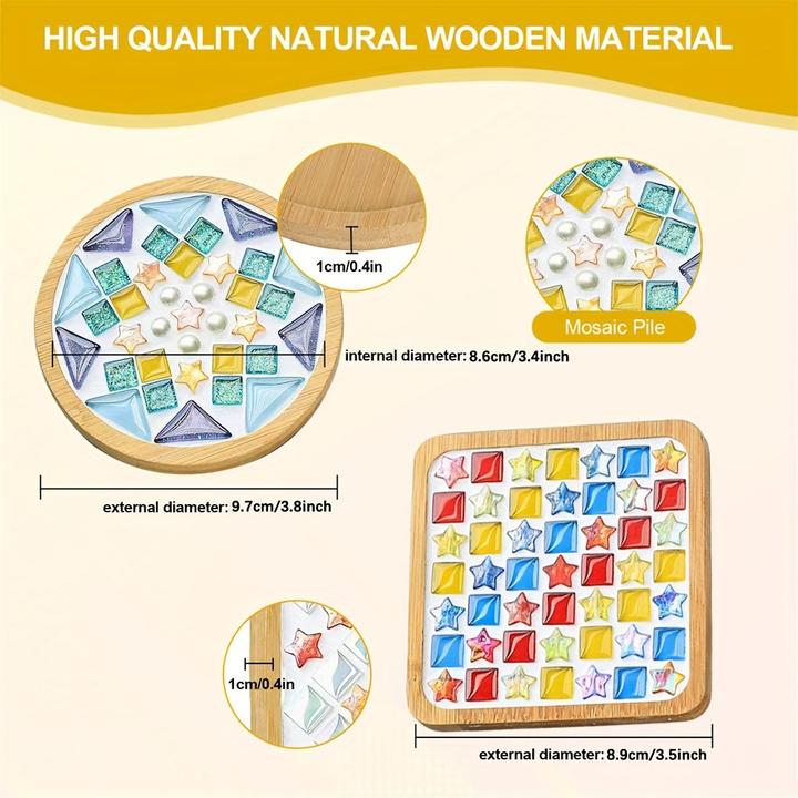 Immagine prodotto Activity Board Tessere di mosaico in vetro fai da te per l'artigianato, kit di mosaico a colori misti con