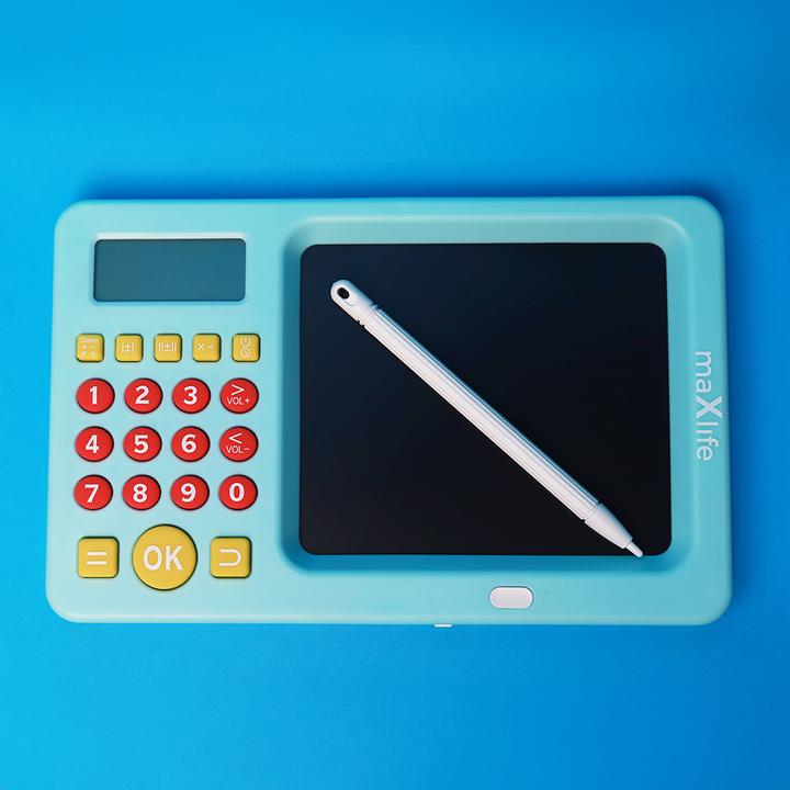 Actual product image Maxlife kids writing board with calculator MXWB-01 blue