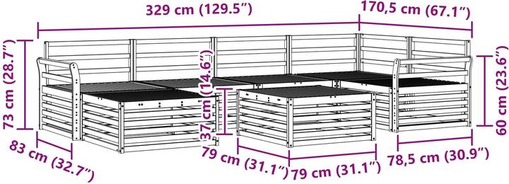 Produktbild vidaXL Outdoor-Sofa