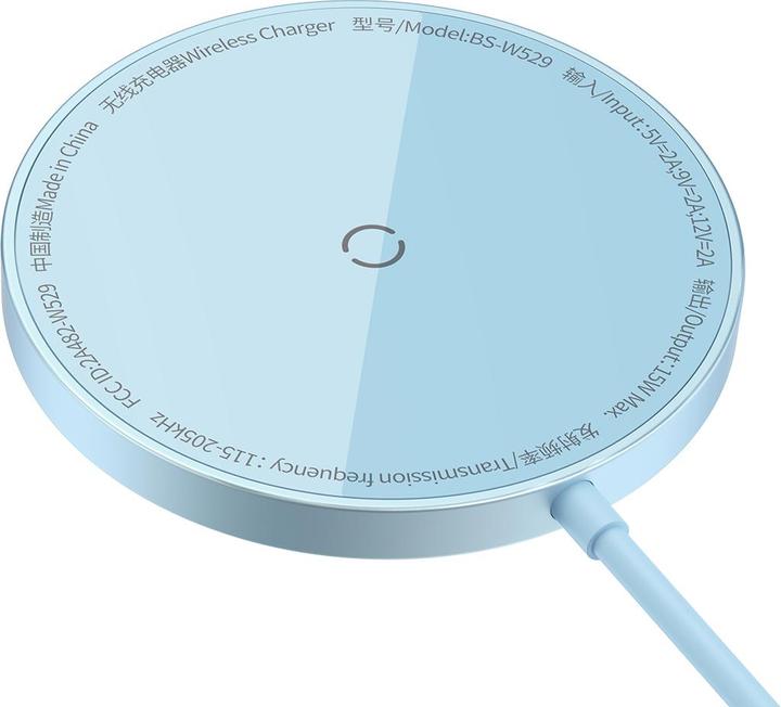 Image du produit Baseus Simple Mini3 Chargeur magnétique sans fil 15W Bleu Galaxie (15 W)