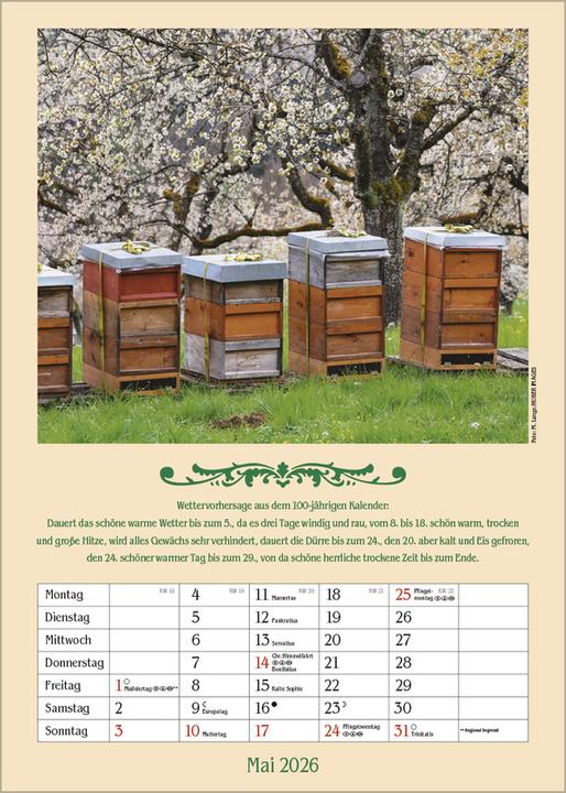Nutritional values and ingredients Landleben mit Hundertjährigem Kalender 2025 (A3, Hardcover, German)