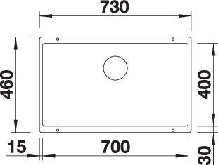 Produktbild Blanco Subline 700-U (Unterbauspüle, 73 cm, 46 cm)