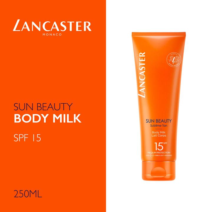 Actual product image Lancaster Body Milk Sun Protection Factor 15 Jumbo (Suntan lotion, SPF 15, 250 ml, 150 g)