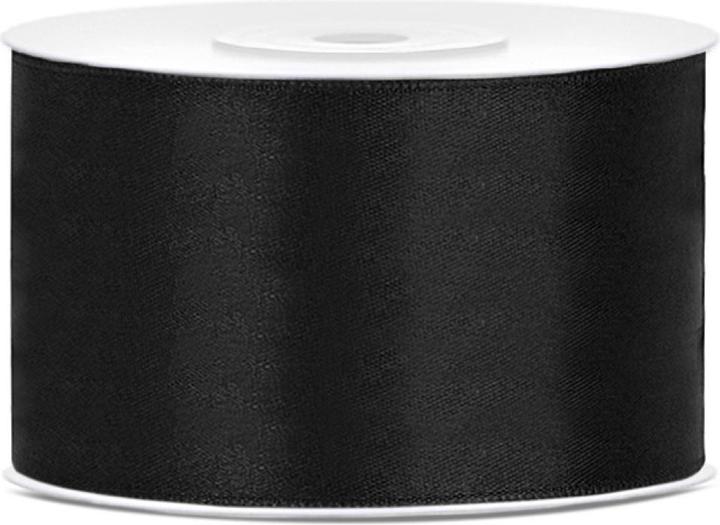 Actual product image Partydeco Satin Ribbon 38mm Black (25m)