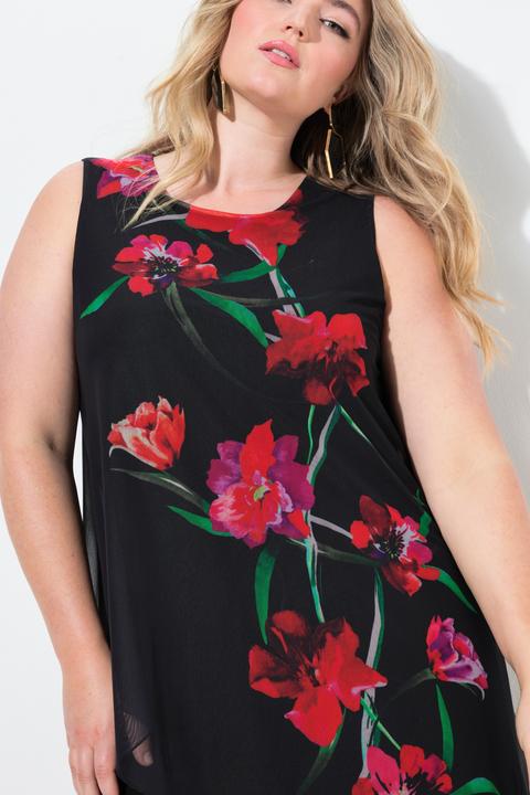 Produktbild Miamoda Jumpsuit, ärmellos, Mesh-Top mit Blüten (58)