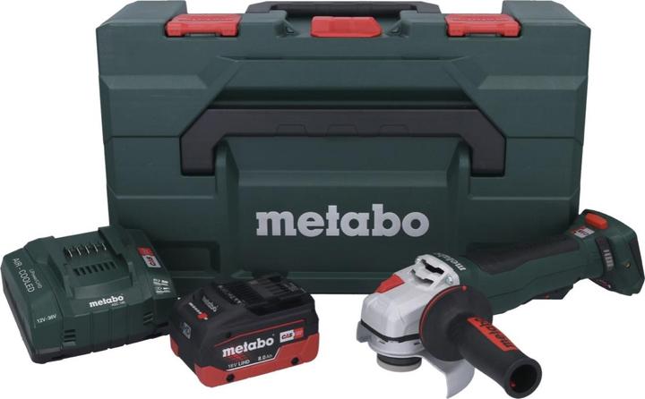 Actual product image Metabo WPB 18 LT BL 11-125 Quick Battery Angle Grinder 18 V 125 mm Brushless + 1x Battery 8.0 Ah + Charger (125 mm)
