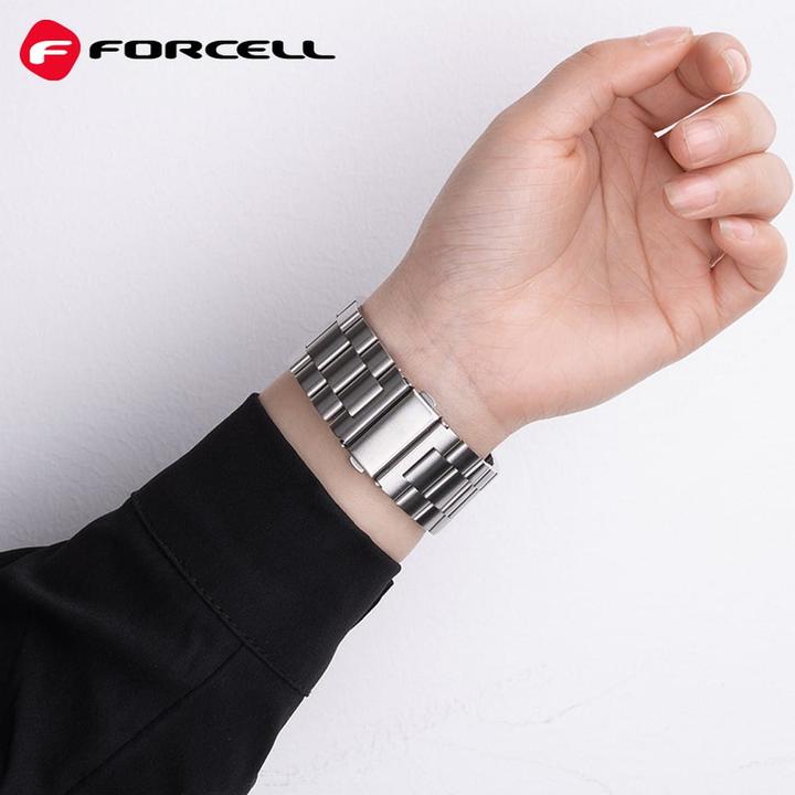 Actual product image Forcell Strap F-DESIGN FA10 stainless steel strap for APPLE Watch 38 / 40 / 41 mm silver (Stainless steel)