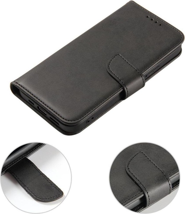 Produktbild Hurtel Magnethülle mit Klappe und Geldbörse für Samsung S23 FE – schwarz (Samsung Galaxy S23 FE)