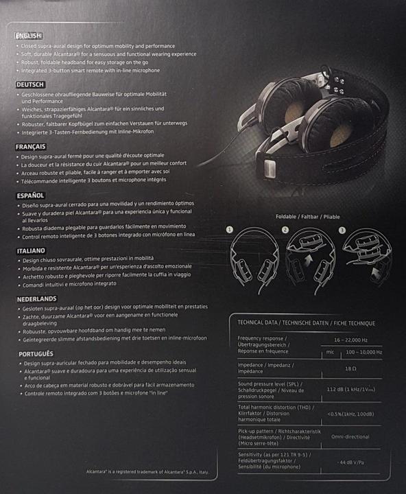 Actual product image Sennheiser MOMENTUM 2 i (Apple Remote) (Cable)