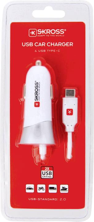 Image du produit Skross Double chargeur de voiture USB + USB Type-C