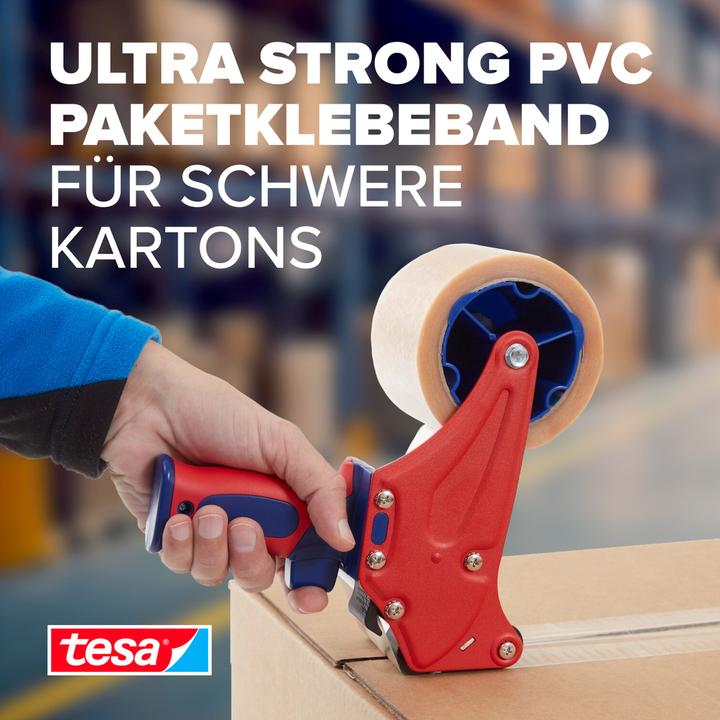 Produktbild tesa tesapack ULTRA STRONG Paketklebeband - PVC Packband für festes Verpacken und sicheres Bündeln (50 mm)