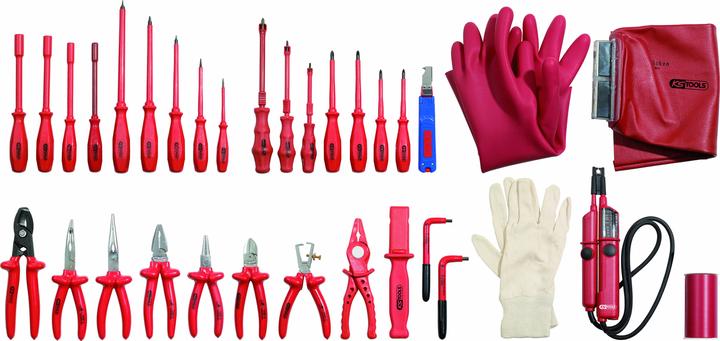 Produktbild KS Tools Profi Elektriker-Werkzeugsatz, 30 Teile, IEC 60900 (30 Teile)