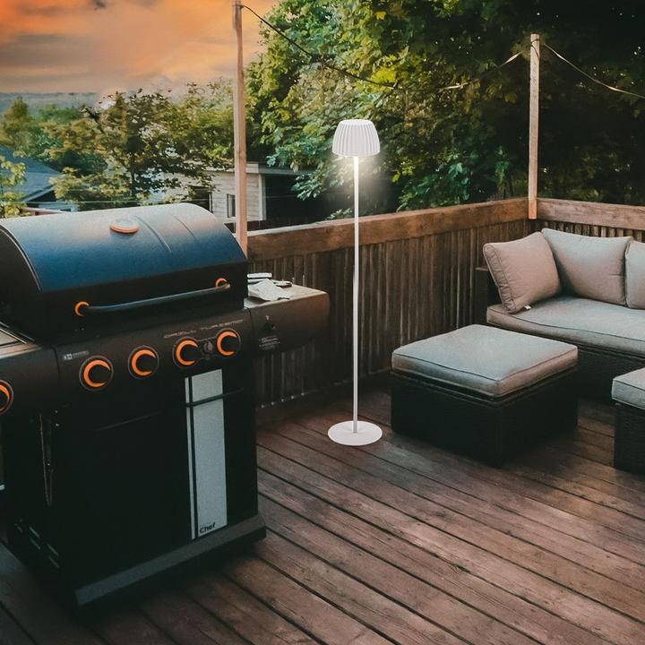 Actual product image Briloner Brilo unplugged RIFFLE Akku LED Stehleuchte mit Lichtkante - Weiss (400 lm)