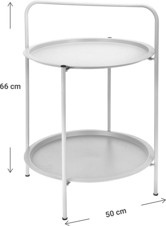 Image du produit Casativo Table d'appoint à 2 niveaux en métal (50 x 66 cm)