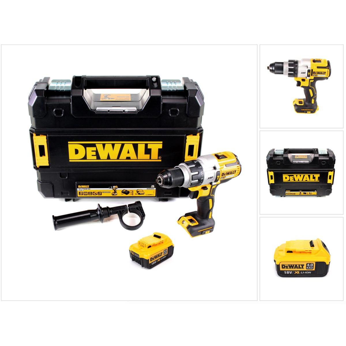 DeWalt, Bohrmaschine + Akkuschrauber, DCD 996 NT Akku Schlagbohrschrauber 18 V 95 Nm Brushless + 1x Akku 4,0 Ah + TSTAK ...