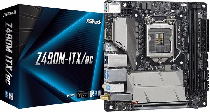 Produktbild AsRock Z490M-ITX/ac (LGA 1200, Intel Z490, Mini-ITX)