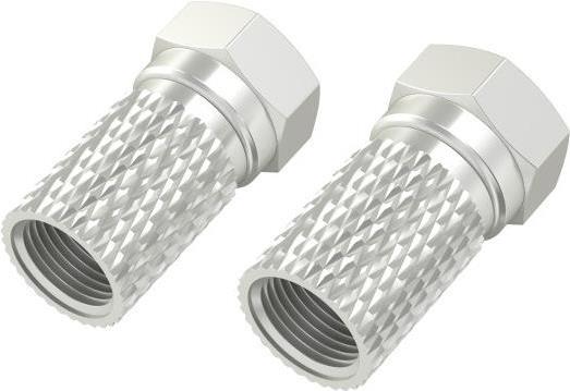 Hama F connector, 6.8 mm, screwable, 2 pieces (Antenna cable)