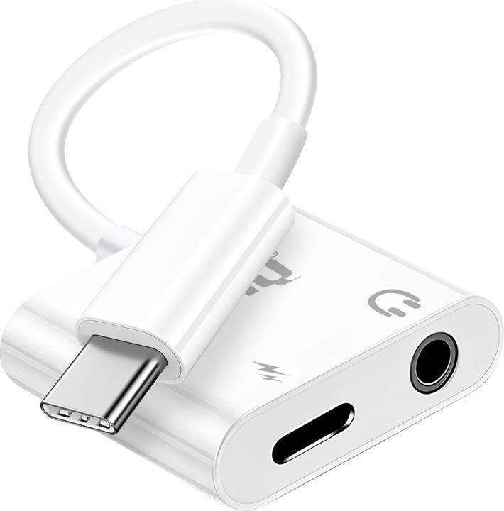 Immagine prodotto LinQ Adattatore di ricarica e audio USB-C / 3,5 mm + USB-C (USB tipo C, Jack da 3.5mm)