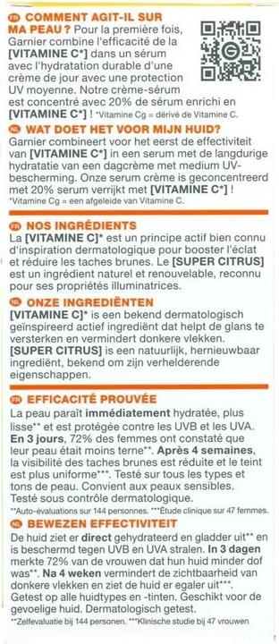 Produktbild Garnier Skin Active Serum Cream Vitamin C (50 ml)