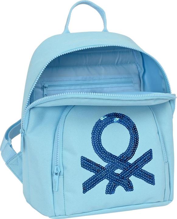 Produktbild Benetton Lässiger Rucksack Sequins Hellblau 13 L
