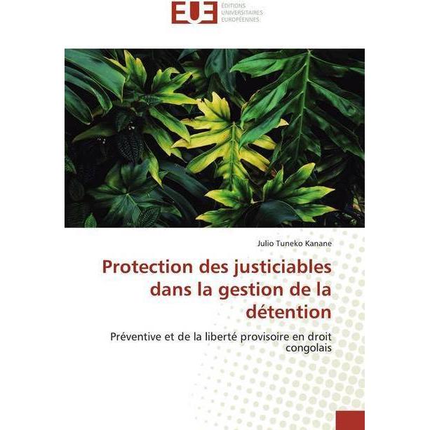 Protection des justiciables dans la gestion de la détention, Fachbücher von Julio Tuneko Kanane