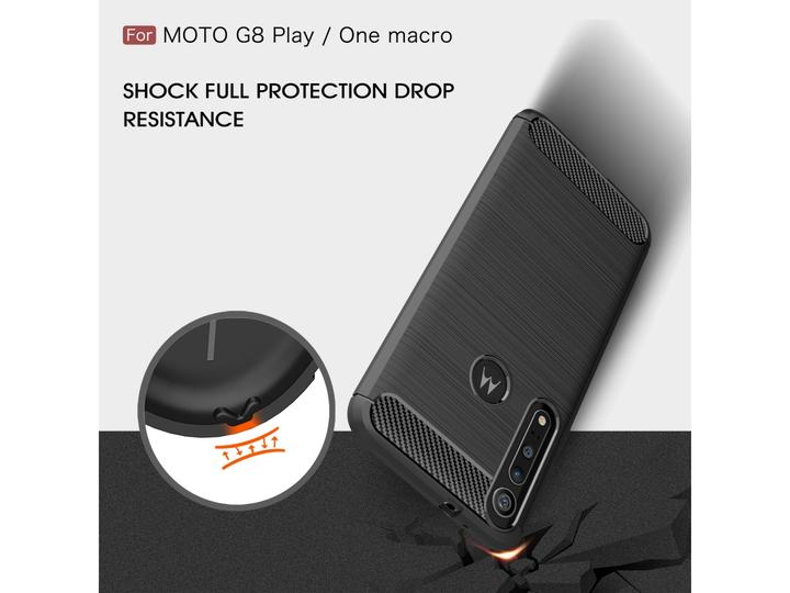 Produktbild Screenguard Motorola One Macro Hülle Carbon Brushed Soft TPU (Motorola One Macro)