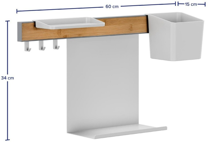 Produktbild tesa Küchenorganizer Kombi-Set S zum Kleben, Montage ohne Bohren