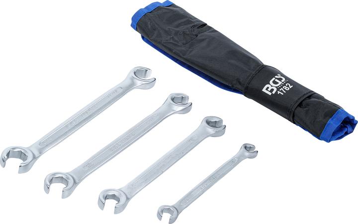 Actual product image BGS Double Ring Spanner Set, open Type Inch Sizes 4 pcs. (9/16", 5/16", 11/16", 7/16")