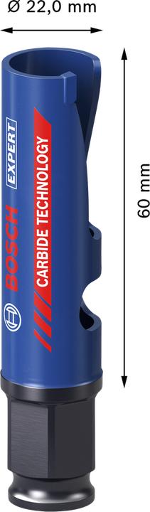 Produktbild Bosch Professional Zubehör EXPERT Construction Material Lochsäge, 22 x 60 mm (22 mm)