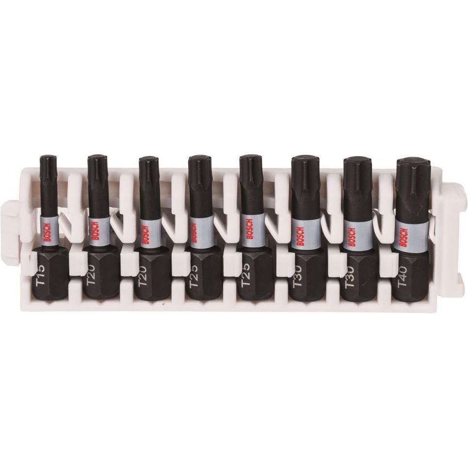 Bosch Professional Zubehör, Chiave a bussola, Impact Control Bit Pack cacciavite 8 pezzi (Scanalatura per la vite)