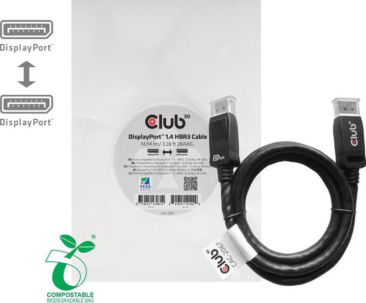 Produktbild Club 3D DisplayPort — DisplayPort (1 m, DisplayPort)