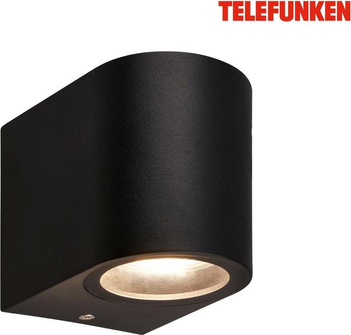 Telefunken Outdoor wall light, black, IP44, GU10 (GU10, IP44)