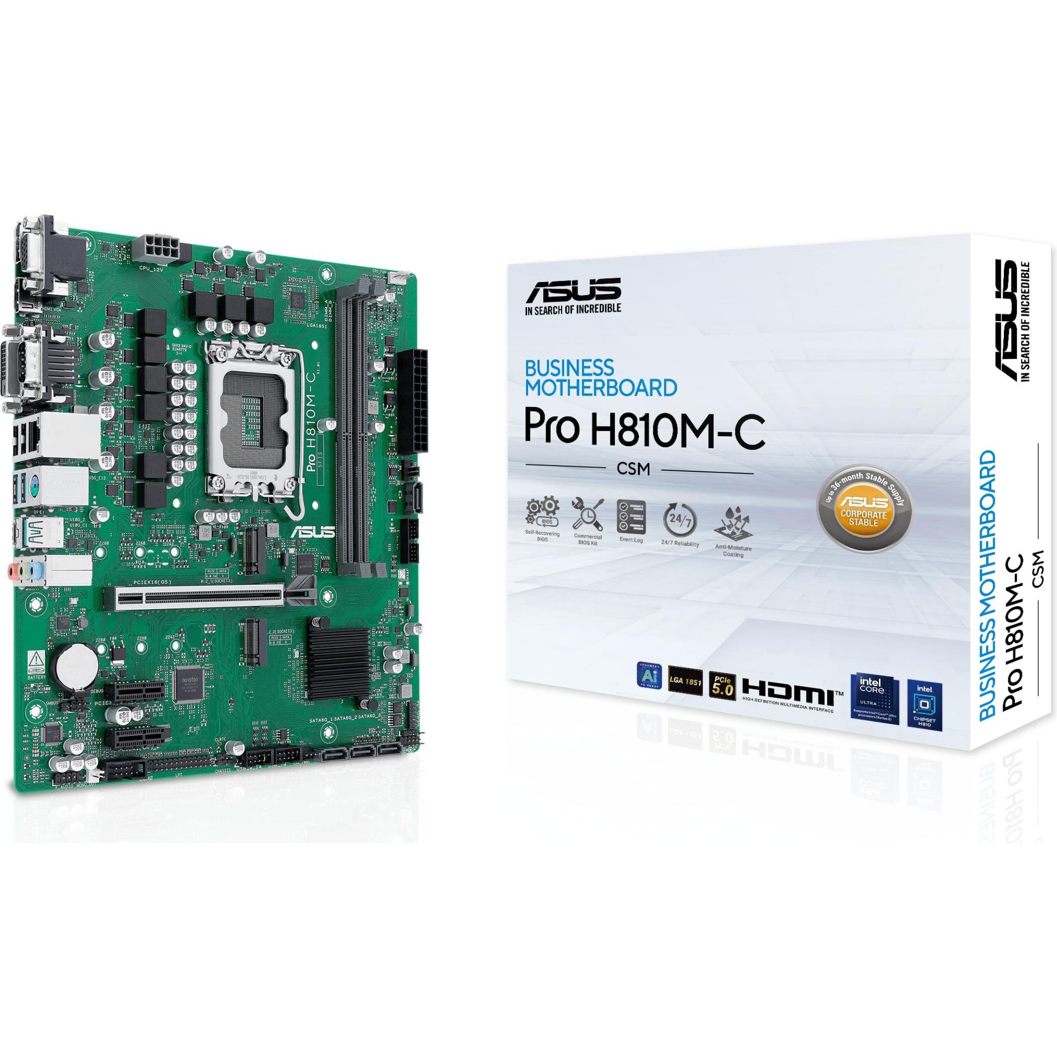 ASUS PRO H810M-C-CSM (LGA 1851, Intel H810, mATX), Mainboard