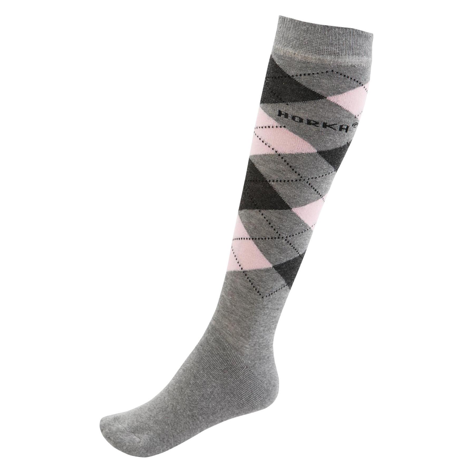 Horka, Unisex, Sportsocken, Ocken (27 - 30, 31 - 34, 35 - 38, 39 - 42), Pink, Grau