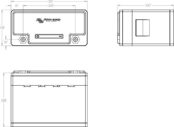 Actual product image Victron Energy LiFePO4 Battery 12.8V/200Ah - Smart (12.80 V, 200 Ah)