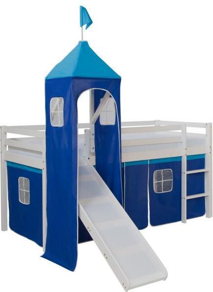 Actual product image Homestyle4u Loft bed with slide and tower (90 x 200 cm)