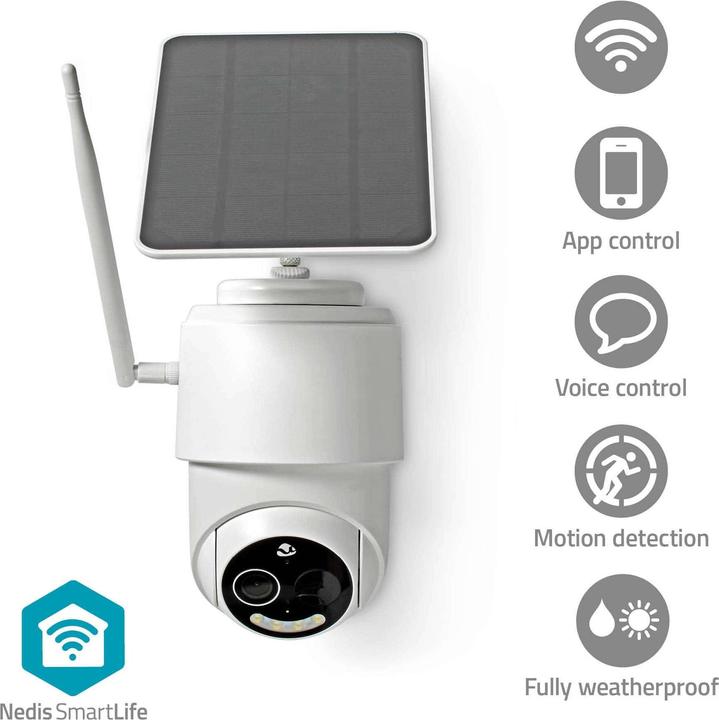 Actual product image Nedis SmartLife Outdoor Camera | Wi-Fi | Full HD 1080p | Pan tilt | IP65 | Max. Battery life: 5 (1920 x 1080 Pixels)